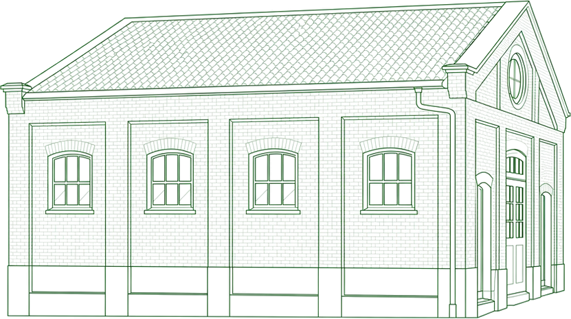 Illustration of the Nieuweboer Wines storage building in Edam